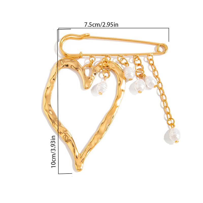 1 pièce Luxe discret Multi-fonctionnel Cadeaux Ensemble Alliage Gland Perlé Broche Gland Léger Boucle Fixe Exquise Élégance