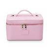 Large Capacity Makeup Bag Portable Fashion PU Leather Handheld Cosmetic Case Solid Color Travel Outdoor Storage Cosmetic Bags