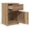 LED Nightstand Artisan Oak 38 x 34 x 61 cm Particleboard