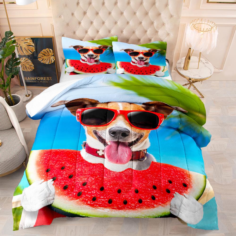 Pet Dog Digital Printing Kit, Bedding Three-Piece Set, Home Textile Four-Piece Set