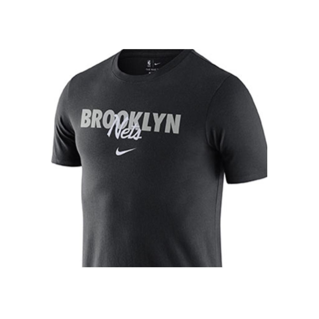 Nike טי שירט שרוול קצר NBA Dri-Fit ברוקלין נטס גברים טופים שחור CV1219-010