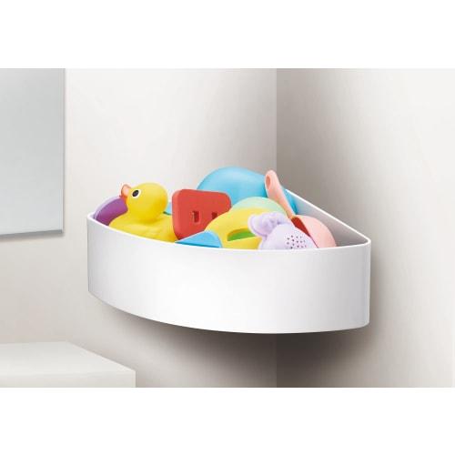 Asvel Lux MG Bathroom Corner Rack (Magnetic), White, 30.9 x 23 x 8.6 cm