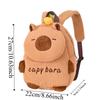 Thickened Cartoon Animal Daypack PP Cotton Large Capacity School Bag Capybara Plush Backpack  Gifts