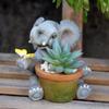 Elephant Flower Pot Ornaments, Outdoor Garden Succulent Plant Containers, Courtyard Art Decorations, Animal Statues
