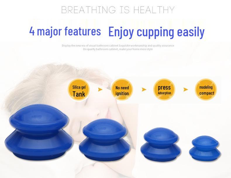 Enhanced Silicone Gourd Cupping Device for Deep Tissue Massage and Moisture Absorption