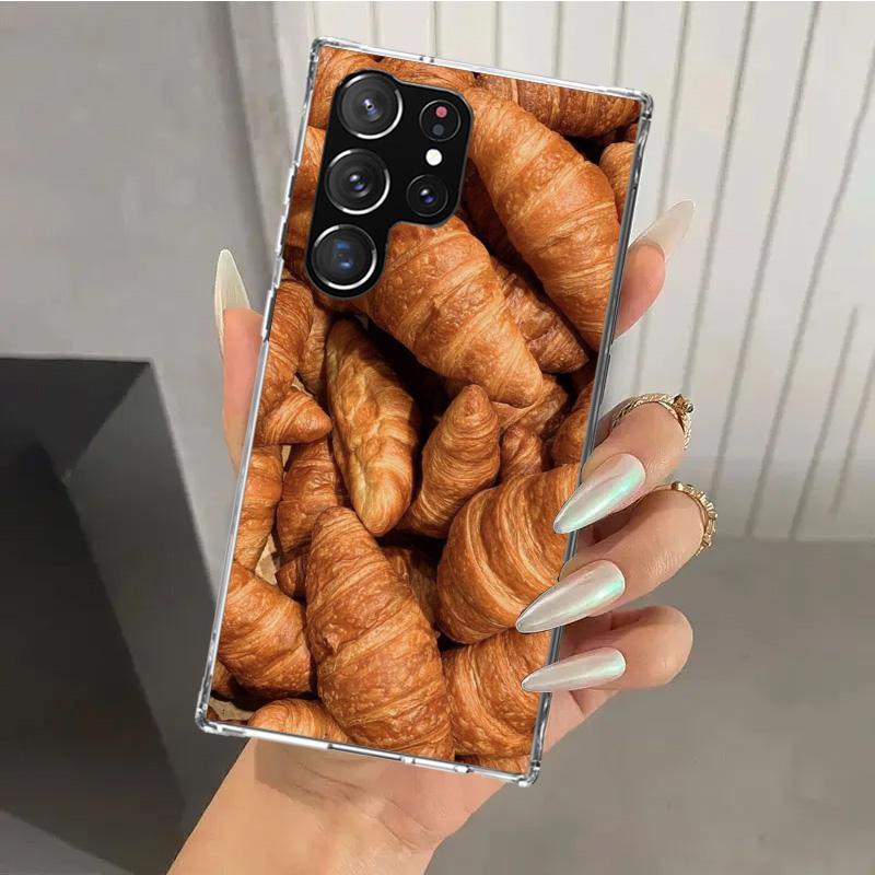 Food Fries Beer Cheese Sushi Cookie Phone Case for Samsung Galaxy S26 S24 S23 Ultra S25 Edge S22 S21 Plus S20 FE + Soft Print Sh