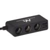 Prise Allume-cigare Multi 3 Voies - Maclean - MCE117 - 2 Sorties USB - 120W - Noir