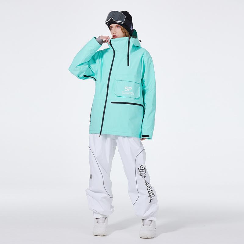 Herren- und Damen-Skianzug Outdoor Winter Warm Snowboardanzug Wasserdicht Winddicht Skijacke und Hose Set Übergröße Atmungsaktiv Isoliert Schneeanzug