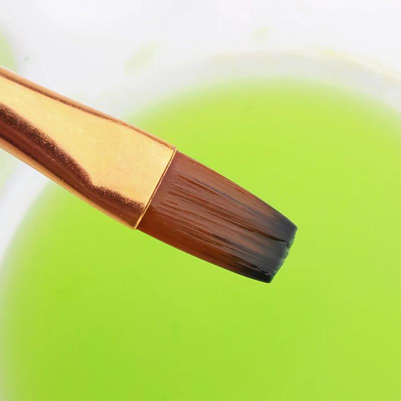 Zestaw 12 sztuk pędzli z włosia nylonowego dla artystów i amatorów - Płaskie pędzle do farb wodnych, olejnych, akrylowych