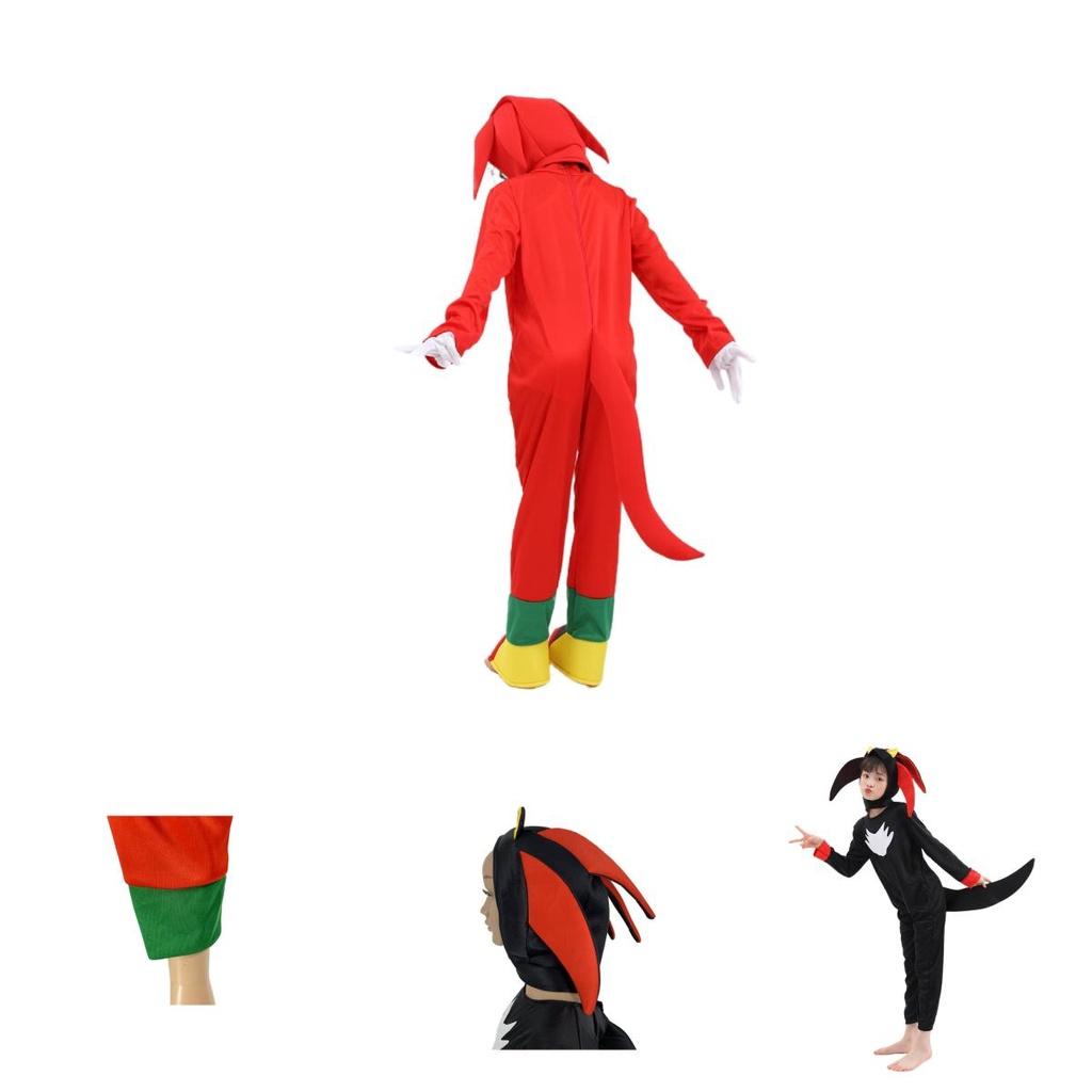 Kids Deluxe Sonic The Hedgehog Costume Jumpsuit Cosplay Onesies