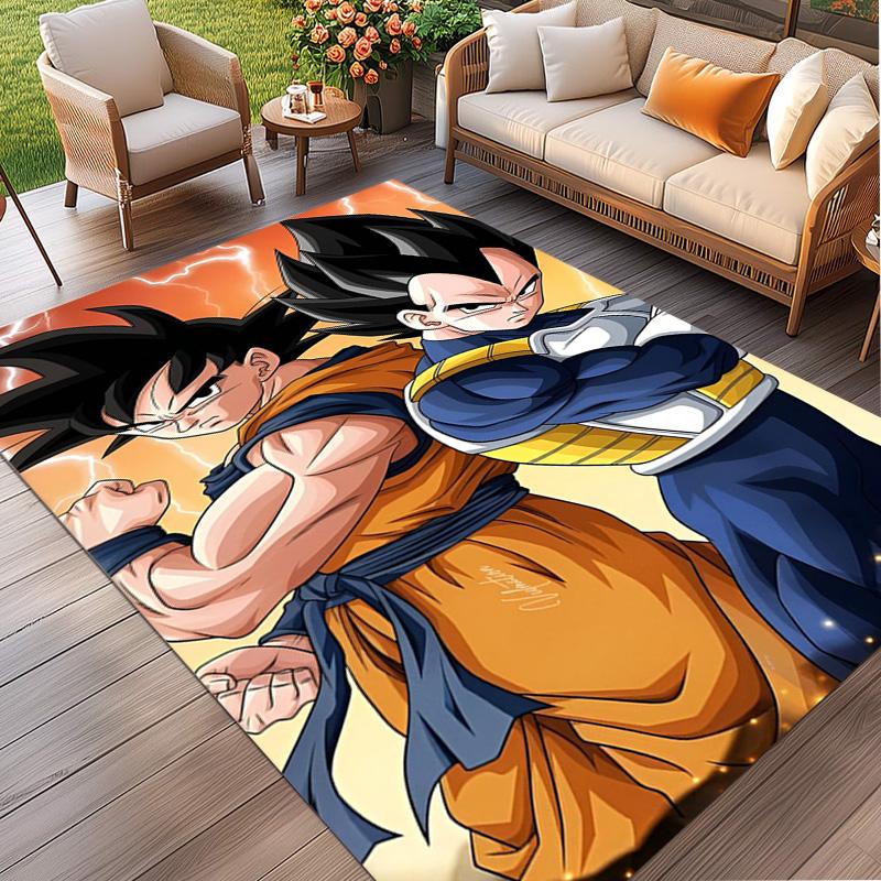 DRAGON BALL Print Rug, Washable Floor Carpet, For Entryway Dorm Laundry Room Office Study, Home Decor Birthday Christmas Gift