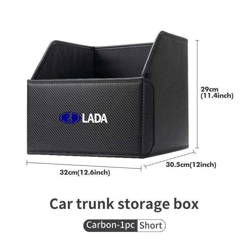 Leather Car Trunk Storage Box Foldable Space Saving Organizer For Lada Niva Vesta 4X4 Samara Kalina Largus Priora Granta WW18