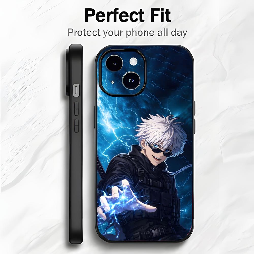 Cool Powerful Anime G-Gojo Satoru Phone Case Phone Case Soft Packaging Lightweight For iPhone17 16 15 14 13ProMax