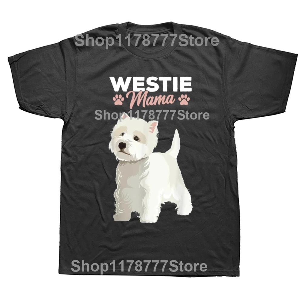 West Highland White Terrier Mama Dog Westie Mom Tee Tops Round Neck ShortSleeve Fashion Tshirt Clothing Casual Tshirts