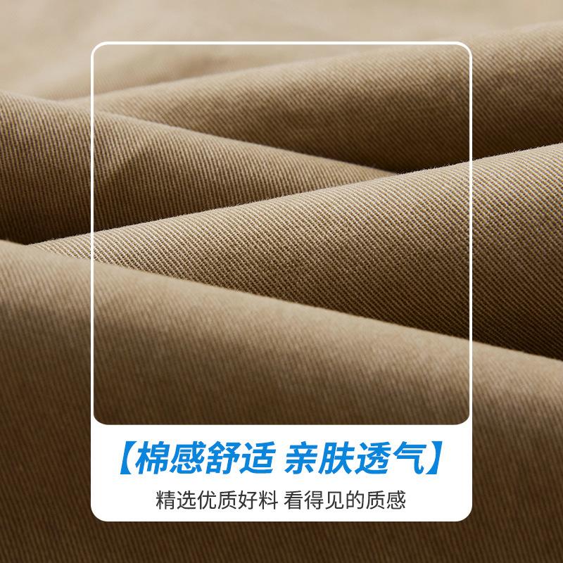 Spring and autumn black trend straight casual pants men's pure cotton versatile new loose drape wide leg tooling pants