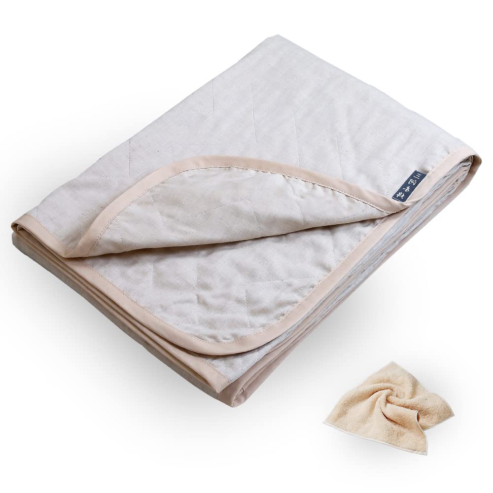

Mikawa Cotton Organic Cotton Summer Gauze Made in Authentic Includes Supima Cotton Towel Cool Towel Igusa-Dyed 6-Ply Blanket, Japan, Tennen-ya зелений