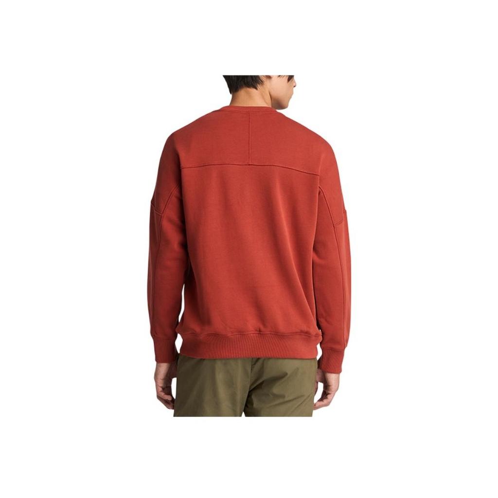 Timberland Round Neck Fleece Sweatshirt Men tops Burnt-Henna A69ZUEOD