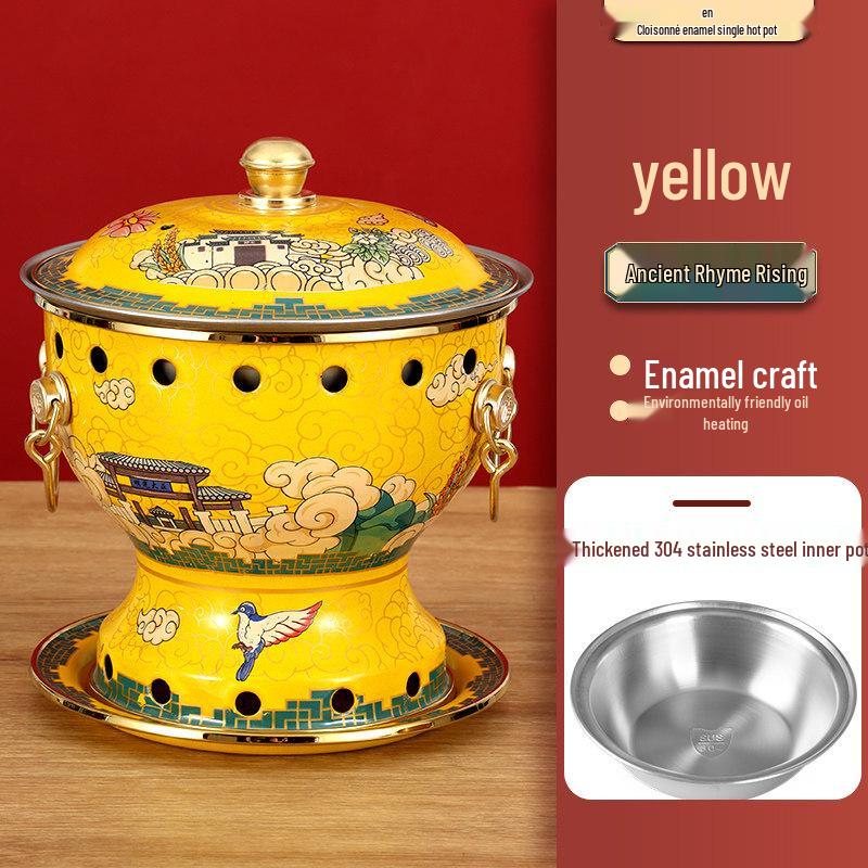 Single Serve Copper Hot Pot with 304 Stainless Steel Inner Pot