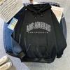 Fleece Hooded Pullover Loose Print Large Size Thin Velvet Jacket Ins Hipster