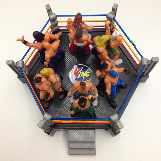 1 Set Wrestling Playset Realistic DIY Mini Wrestling Action Figure Play Set for Kids