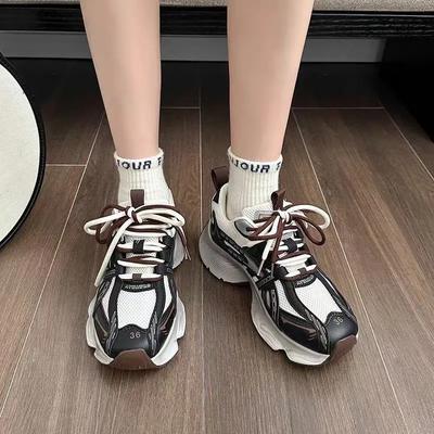 Fashion Women's Dad Shoes High On Platform Mesh Breathable Walking Vulcanized Shoe Korean Daily Routine New In Casual 39 Ladies Footwear