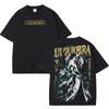 Bleach Anime Ulquiorra Cifer T Shirt, Loose Short Sleeve Tee, Front and Back Double Print Vintage Manga Unisex Cotton Top