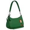 COACH PEANUTS co-branded Teri 24 printed pattern hardware pebbled leather shoulder crossbody handbag medium women's green