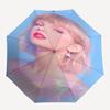 Ombrello Automatico con Apertura e Chiusura a Tema Taylor Swift, Ombrello da Viaggio Compatto, Leggero e Portatile, Adatto per la Spiaggia e gli Spostamenti