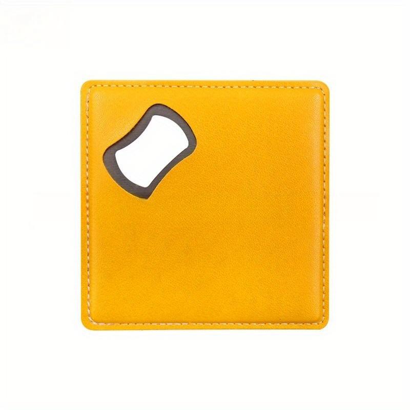 1Pc Personalized Groomsmen PU Leather Stainless Steel Beer Bottle Opener