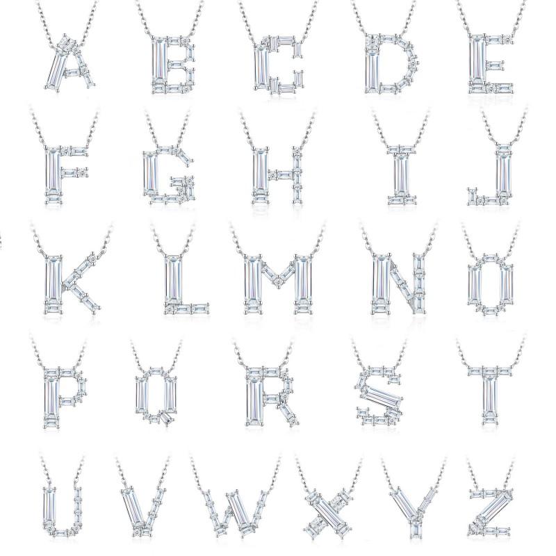 Fashion Luxury Letter Necklace Fade-resistant Moissanite Clavicle Chain Womens Daily Wear