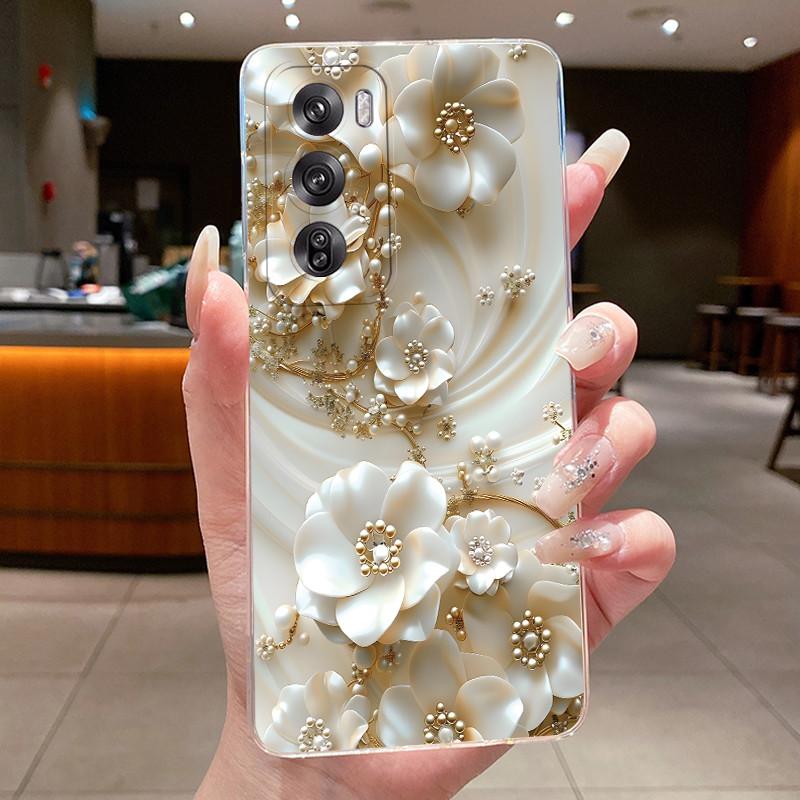 For Oppo Reno 12 5G CPH2625 Back Cover Oppo Reno 12 Pro 5G CPH2629 Case Clear Luxury Fashion Butterfly Flowers Soft TPU Casing