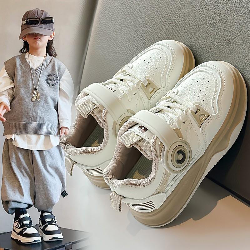 Children's Shoes Girls' Sports Shoes Spring Middle and Large Children's Boys' Running Shoes Leather Dad Shoes