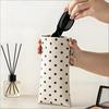 1Pc Polka Dot Eyeglass Pouch With Keychain Portable Scratch-Resistant Soft Glasses Case Storage Bag For Women Daily Use Travel