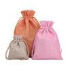 Ready Stock Linen Drawstring Bag for Jewelry and Gift Packaging