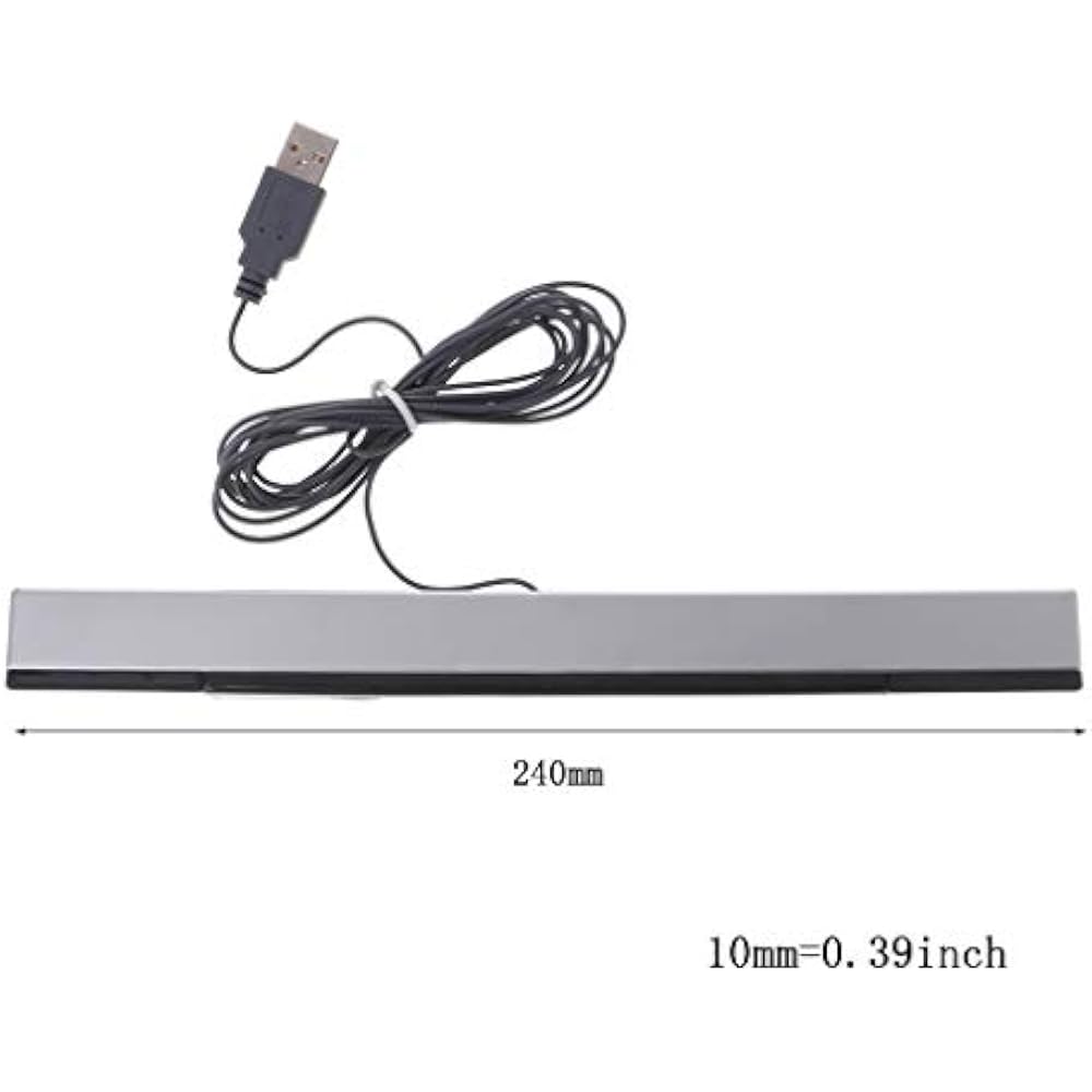 USB Sensor Bar Wired Infrared IR Signal Ray Sensor Replacement IR Ray Sensor Bar for Wii Console