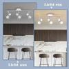 NETTLIFE Ceiling Light - 3 Bulbs - E14 - White - Metal
