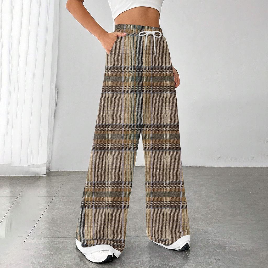 Moda dama snur cu talie inchisa imprimeu ocazional pantaloni sport Pantaloni casual