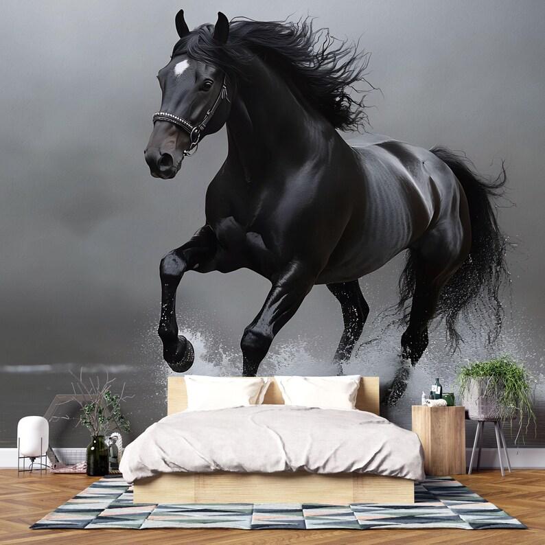 Black Stallion tapestry 75x100