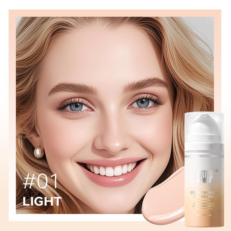 OVP Color Changing Foundation Lightweight Concealer Long-Lasting Non-Caking 01Light