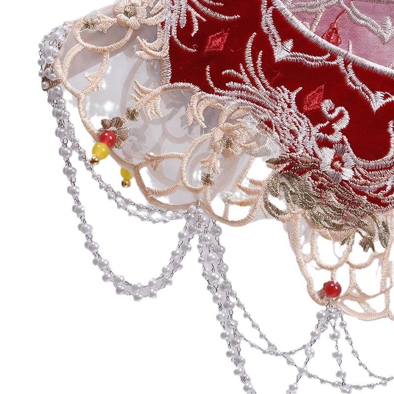 Cloud Shoulder Women'S Horse Dress Embroidered Fringed Fake Collar Retro Shawl National Style Hanfu Pearl Accessories Cape