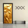 2pcs Modern Light Luxury Geometric Three-dimensional Gold Foil Wall Stickers, Living Room Entrance, Bedroom Background Wall Deco