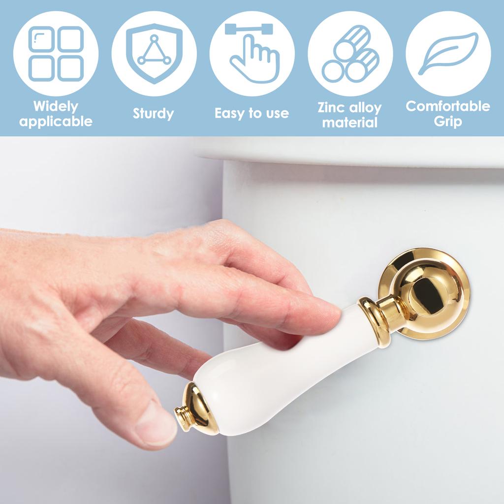 Toilettenspülgriff Ersatz Gold Viktorianisch Weiß Toilettenspülkasten Hebel Spülgriff Toilettentank Spülhebel Ersatz