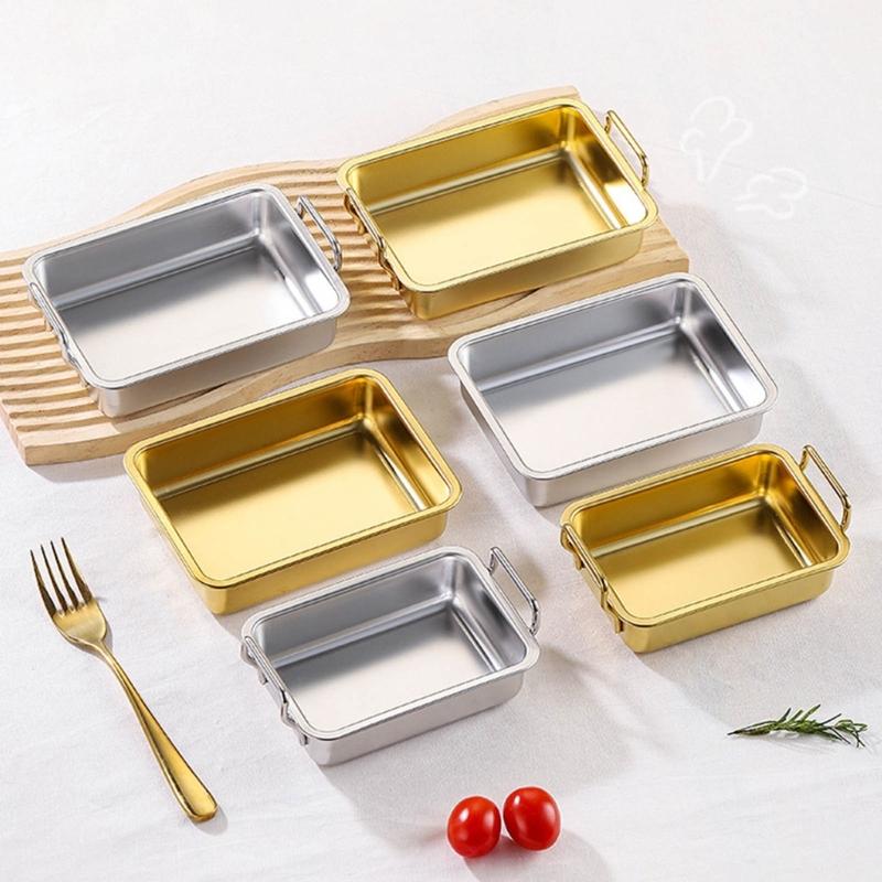 Practical Rectangular Cake Tins Efficient Stainless Steel Oven Tray For Roasting Baking Healthy And Rusts Resistant