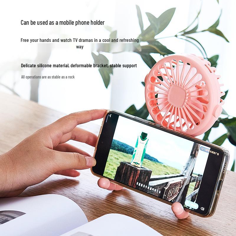 Octopus Handheld Fan with Night Light - Portable, Rechargeable Mini Fan for Stroller or Desktop Use