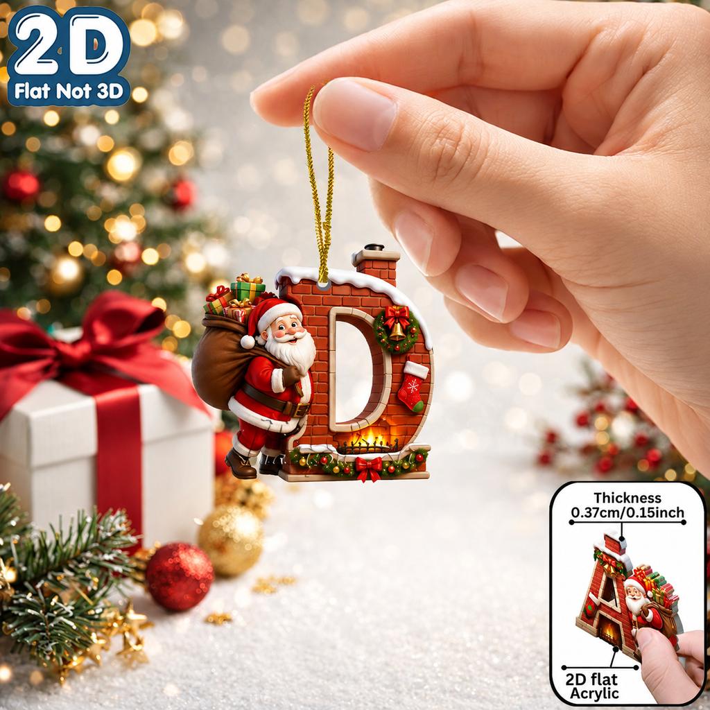 2d Flat Ornament Acrylic Acrylic Decorative Pendant Christmas Pendant Fade Resistant Acrylic Hanging Decoration For Holiday
