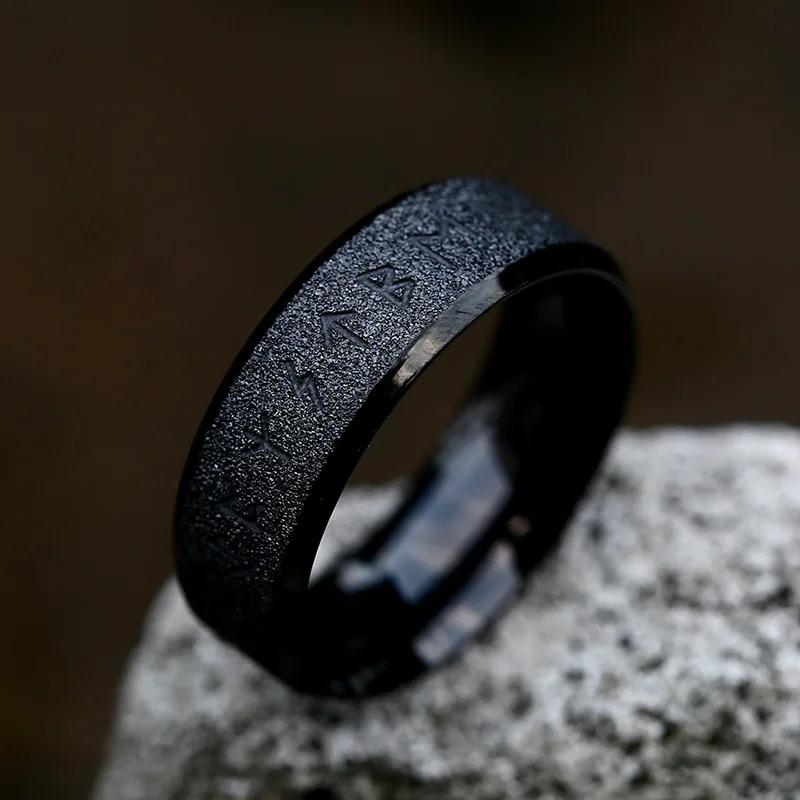 Vintage Odin Norse Viking Amulet Rune Rings For Men Cool Stainless Steel Celtic Knot Ring Wedding Jewelry Valentine's Days Gifts