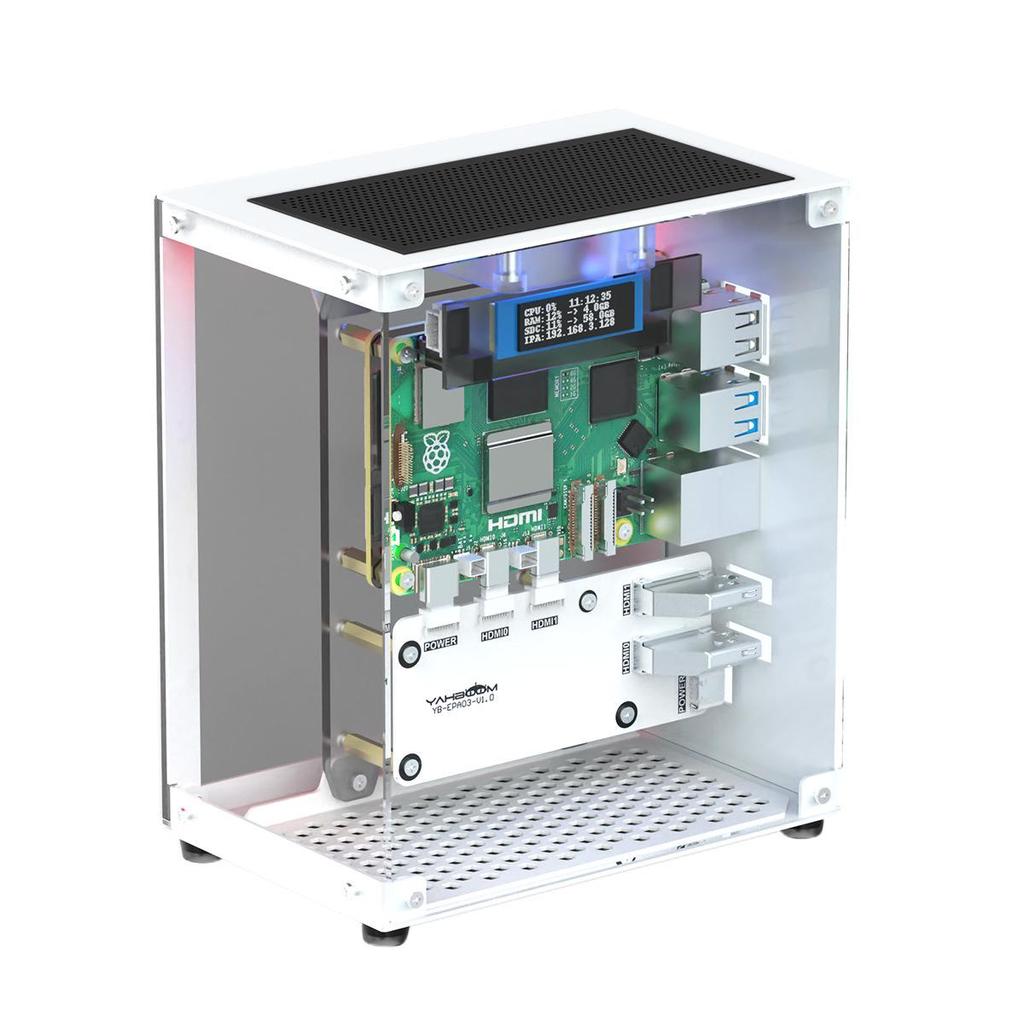 Raspberry Pi 5 Sea View Case: Non-Aluminum Protective Shell with PCIe M.2 SSD Support