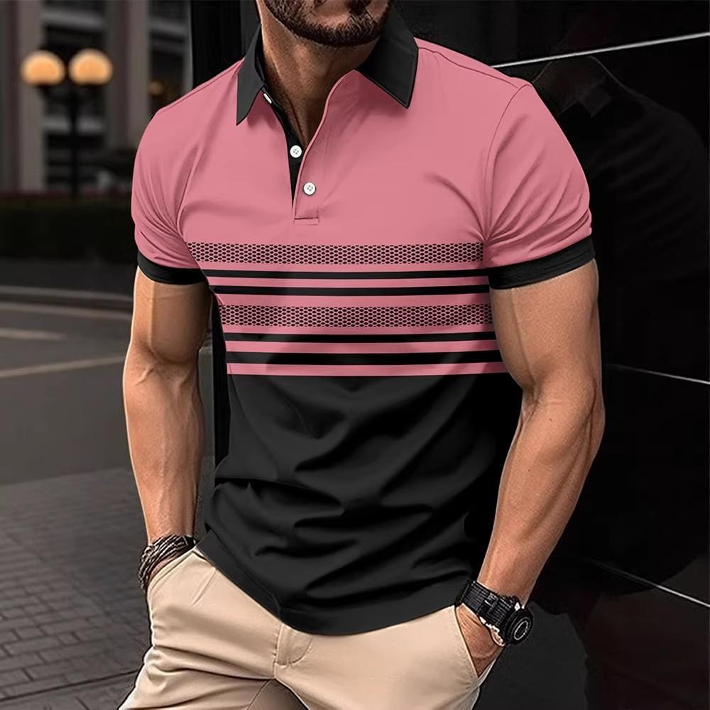 Halloween Themed Short Sleeve Polo, Casual Zip-up with Witch & Pumpkin Prints