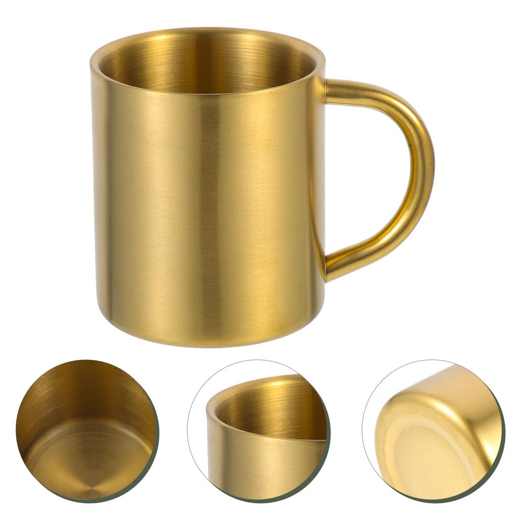 Stainless Steel Mug Smooth Edge Design For Outdoor Camping Coffee Tea Beer Portable Insulated Water Cup Multi-Function