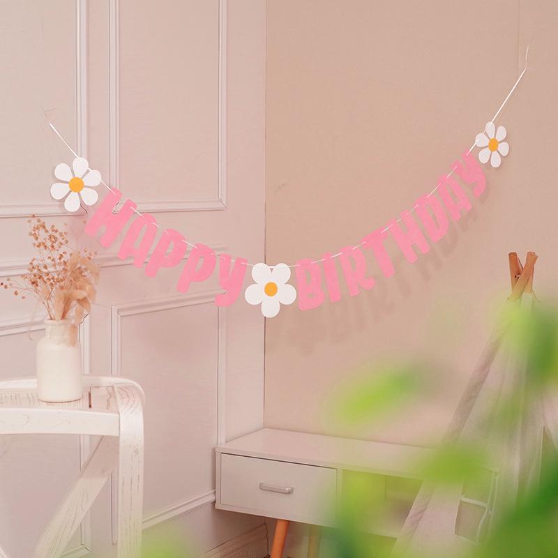 Korean Style 1st Birthday Non-Woven Banner for Kids